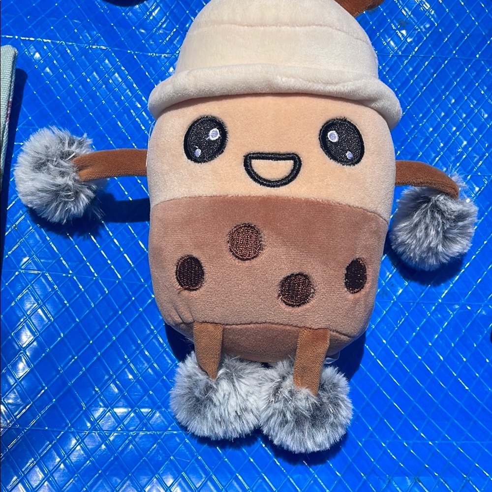 Adorable Plush Toy with Pom-Poms